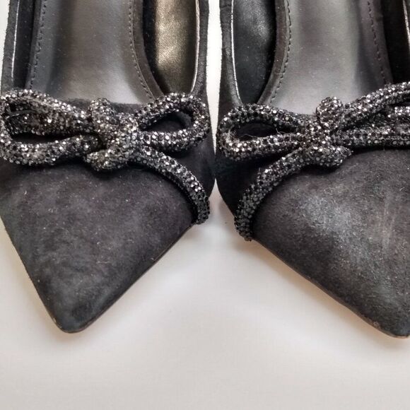 Sam Edelman Deela Pump Black Suede Heels Size 7 - Picture 4 of 16